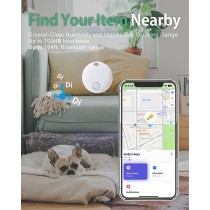 Reyke Wyszukiwarka kluczy, 4 sztuki, Bluetooth Smart Tracker do kluczy, bagażu, portfela, działa z Apple Wo jest? Aplikacja