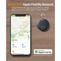 Reyke Wyszukiwarka kluczy, 4 sztuki, Bluetooth Smart Tracker do kluczy, bagażu, portfela, działa z Apple Wo jest? Aplikacja