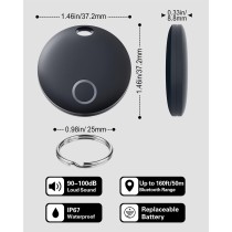 Reyke Wyszukiwarka kluczy, 4 sztuki, Bluetooth Smart Tracker do kluczy, bagażu, portfela, działa z Apple Wo jest? Aplikacja