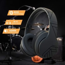 PowerLocus P6 Słuchawki Bezprzewodowe Nauszne, Bluetooth 5.3, super basowy dźwięk stereo Hi-Fi, 40 godzin czasu pracy baterii,