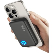 INIU Magnetyczny powerbank, mały, ale mocny, 10 000 mAh, 20 W, z wejściem i wyjściem USB C, magnetyczne, zewnętrzne akumulatory