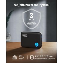 INIU Magnetyczny powerbank, mały, ale mocny, 10 000 mAh, 20 W, z wejściem i wyjściem USB C, magnetyczne, zewnętrzne akumulatory