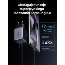 UGREEN Nexode X 65W Ładowarka USB-C Zasilacz mini PD 3-portowa ładowarka GaN Kompaktowa szybka ładowarka PPS 45W Kompatybilna z