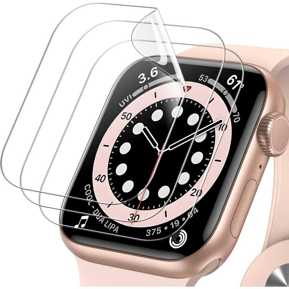 JETech Ochraniacz Ekranu dla Apple Watch SE (2022/2020) /Series 6 5 4 44 mm, Elastyczna Folia TPU, Odporny na Zarysowania HD