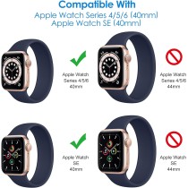 JETech Ochraniacz Ekranu dla Apple Watch SE (2022/2020) /Series 6 5 4 44 mm, Elastyczna Folia TPU, Odporny na Zarysowania HD