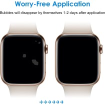 JETech Ochraniacz Ekranu dla Apple Watch SE (2022/2020) /Series 6 5 4 44 mm, Elastyczna Folia TPU, Odporny na Zarysowania HD