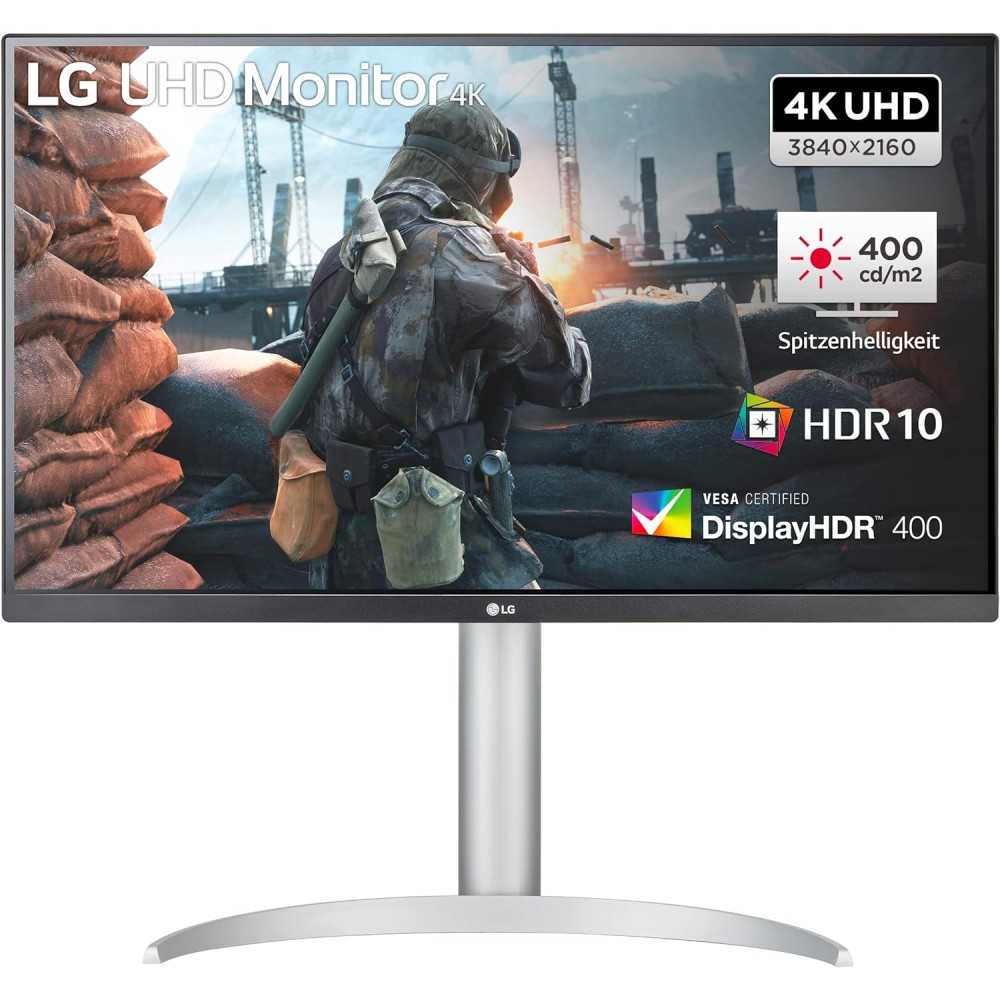 LG Electronics 27UP650P-W 4K UHD 27'' (68cm), 3840 x 2160, 16:9, VESA DisplayHDR™ 400, AMD FreeSync™, IPS with DCI-P3 95%,