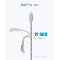 Anker Nylon USB-C na USB-C, kabel 100 W Type-C, 3 m, szybkie ładowanie, MacBook Pro 2020, iPad Pro 2020, Air 4, Galaxy S20 Plus