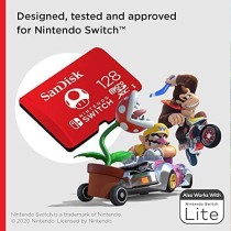 SanDisk 128GB microSDXC card for Nintendo Switch consoles up to 100 MB/s UHS-I Class 10 U3 - Nintendo Licensed Product, Red