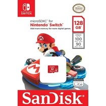 SanDisk 128GB microSDXC card for Nintendo Switch consoles up to 100 MB/s UHS-I Class 10 U3 - Nintendo Licensed Product, Red