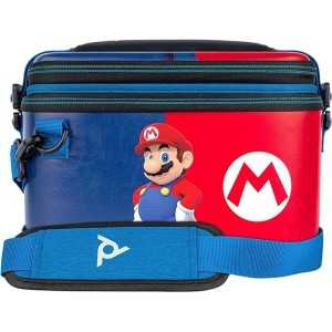 PDP Gaming Oficjalnie Licencjonowany Switch Pull-N-Go Travel Case - Mario - Semi-Hardshell Protection - Protective PU Leather -