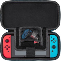 PDP Gaming Oficjalnie Licencjonowany Switch Pull-N-Go Travel Case - Mario - Semi-Hardshell Protection - Protective PU Leather -