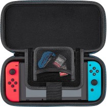 PDP Gaming Oficjalnie Licencjonowany Switch Pull-N-Go Travel Case - Mario - Semi-Hardshell Protection - Protective PU Leather -