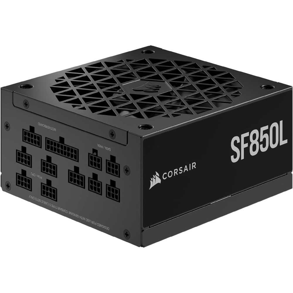 Corsair SF1000L W Pełni Modularny, Niskoszumowy Zasilacz SFX - Zgodny z ATX 3.0 i PCIe 5.0 - Cichy Wentylator 120mm PWM - 80