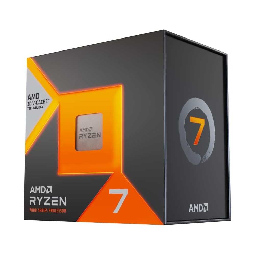 Amd Ryzen 7 7800X3D Procesor Komputerowy, Srebrny, 5,0 GHz