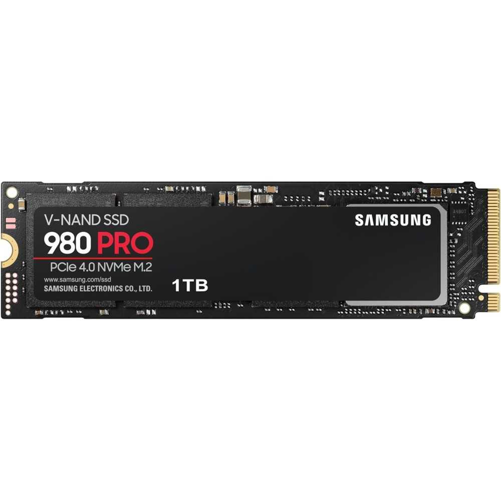 Samsung 980 PRO M.2 NVMe SSD (MZ-V8P1T0BW), 1 TB, PCIe 4.0, 7,000 MB/s Read, 5,000 MB/s Write, Internal Solid State Drive