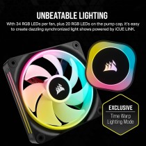 CORSAIR iCUE LINK H100i RGB Chłodzenie Procesora Cieczą - 240 mm AIO - Wentylatory QX120 RGB - Pasuje do Intel® LGA 1700, AMD®