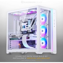 Magniumgear Neo Qube 2, dwukomorowe ATX Mid-Tower, oświetlenie cyfrowe RGB, panele ze szkła hartowanego, białe