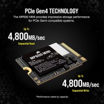 Corsair Mp600 Mini CSSD-F1000GBMP600MN Dysk Ssd, Czarny, 1 TB