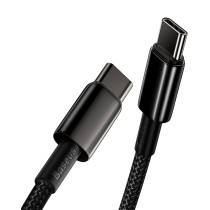 Baseus Kabel USB C, 100 W PD 5A QC 4.0 szybkie ładowanie USB C na USB C, stop cynku, nylonowy pleciony kabel do transmisji