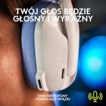 Logitech G435 LIGHTSPEED, Bezprzewodowe Słuchawki Gamingowe Bluetooth - Lekkie słuchawki nauszne, wbudowany mikrofon, bateria