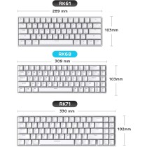 RK ROYAL KLUDGE RK68 Hot-Swappable 65% bezprzewodowa, mechaniczna klawiatura, 65% 68 klawiszy, kompaktowa klawiatura do gier