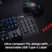 HyperX Alloy Origins Core Mechaniczna Klawiatura Gamingowa Tkl, Kompaktowy Format, HyperX Blue, Podświetlenie RGB LED