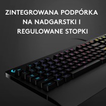 Logitech G Logitech G213 Prodigy 920-008093 Klawiatura, Czarny, 104 klawisze