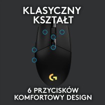 Logitech G102 Lightsync 910-005823, Mysz Komputerowa, Czarny/Żółty