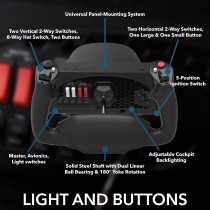 Honeycomb Aeronautical Alpha Flight Controls Yoke & Switch Panel w jakości lotniczej dla symulatorów lotu | Uniwersalny system