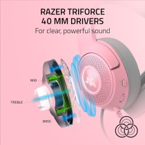 Razer Kraken Kitty V2 - Przewodowy zestaw słuchawkowy RGB z kocimi uszami (oświetlenie reaktywne Stream, HyperClear Micro