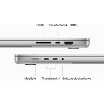 Apple MacBook Pro 2023 Laptop z czipem M3 Pro. 12‑rdzeniowy CPU, 18‑rdzeniowy GPU, Wyświetlacz Liquid Retina XDR 16,2 cala, 18