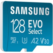 Samsung Karta pamięci EVO Select microSD, 128 GB Micro SD XC UHS-I U3 130 MB/s Full HD i 4K UHD Karta pamięci SD z adapterem,