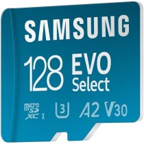 Samsung Karta pamięci EVO Select microSD, 128 GB Micro SD XC UHS-I U3 130 MB/s Full HD i 4K UHD Karta pamięci SD z adapterem,