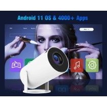 Projektor 4K 1080P Full HD, obsługuje system Android 11.0 5G WiFi 6 BT 5.0, Smart Projector 200ANSI 8000 l, automatyczna pozioma