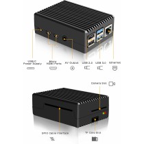 Geekworm Raspberry Pi 4 aluminiowa obudowa, Raspberry Pi 4 Model B wytrzymała aluminiowa pasywne rozpraszanie ciepła metalowa