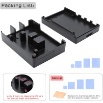 Geekworm Raspberry Pi 4 aluminiowa obudowa, Raspberry Pi 4 Model B wytrzymała aluminiowa pasywne rozpraszanie ciepła metalowa