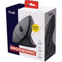 Trust Verto Verto Vertical Mouse, 800-1600 DPI, ergonomiczna mysz, praworęczna, bezprzewodowa mysz LED, 6 przycisków, RF 2.4GHz,