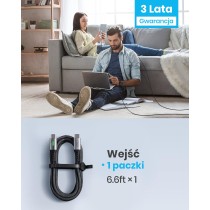 Kabel USB C do USB C, INIU [2m] 100W PD 5A Kabel ładowarki USB C QC 4.0 w nylonowym oplocie Szybkie ładowanie Kompatybilny z