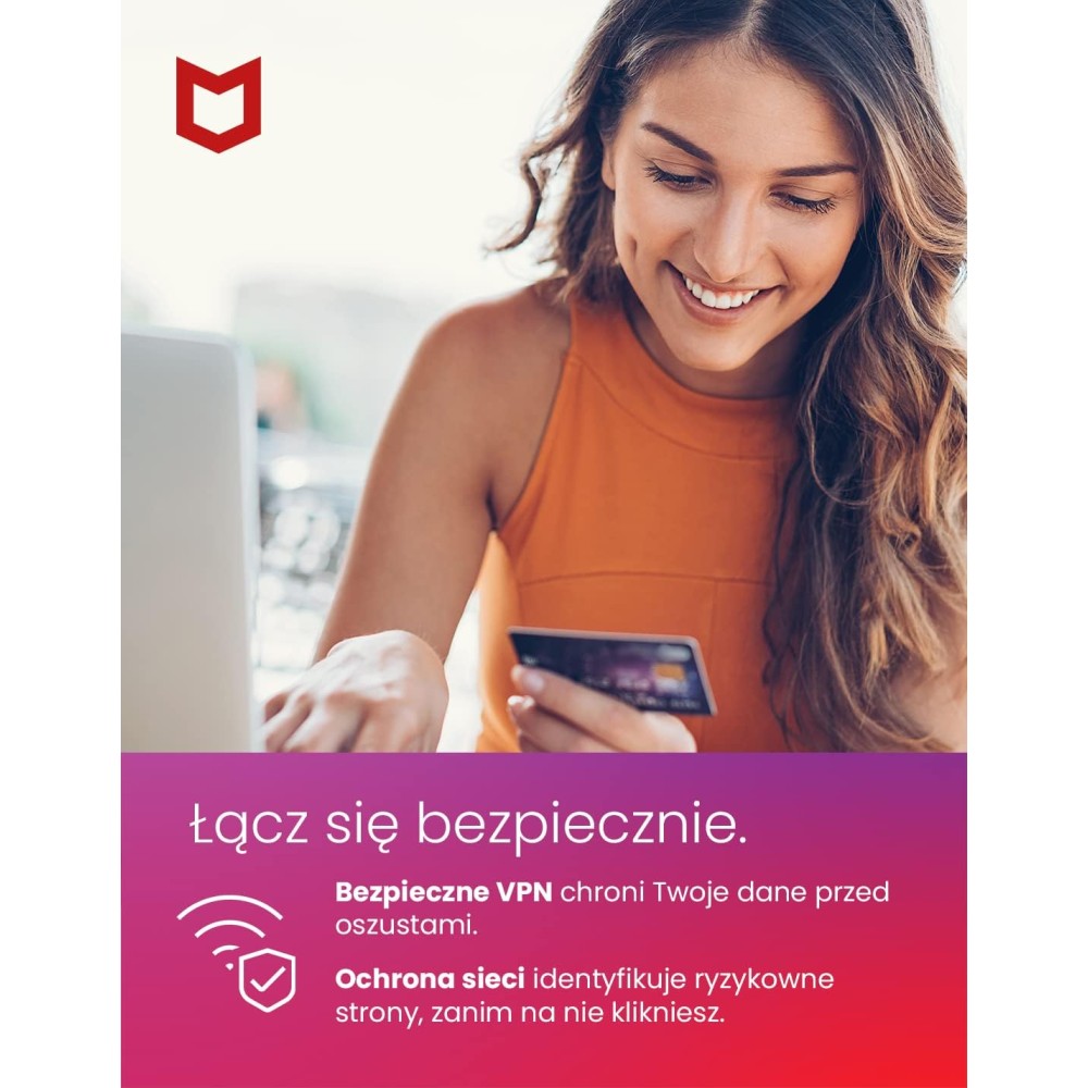 McAfee Total Protection 2024 | 10 urządzeń | Oprogramowanie antywirusowe zapewniające bezpieczeństwo w sieci | Roczna