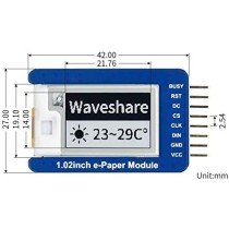 Waveshare 2.13 Inch e-Paper Display HAT V4 250x122 Resolution E-Ink Screen Electronic Paper Module with Embedded Controller