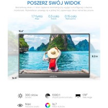 ARZOPA Przenośny monitor, 15.6-calowy 1920×1080 FHD ekran ochrony oczu, z HDMI/Type-C/USB-C, 100% SRGB IPS Przenośny ekran