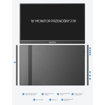 Przenośny monitor ARZOPA 16,1" 144HZ, 1920×1080 FHD IPS do laptopa z pojedynczym drążkiem, obsługa HDMI/Type-C/USB-C, ekran do