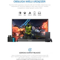 Przenośny monitor ARZOPA 16,1" 144HZ, 1920×1080 FHD IPS do laptopa z pojedynczym drążkiem, obsługa HDMI/Type-C/USB-C, ekran do