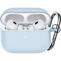 JETech Ulepszona Silikonowe Etui Osłona dla AirPods Pro (2./1. Gen 2023/2022/2019) z Brelokiem, Twardym PC, Odporna na Wstrząsy