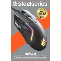 SteelSeries Rival 3 Wireless Mysz do gier - Ponad 400 godzin żywotności baterii - Technologia Dual Wireless 2.4 GHz i Bluetooth