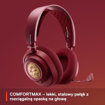 SteelSeries Arctis Nova 7 Wireless - Multi-Platform Gaming Headset - Dragon Edition - głośniki + nakładki - Podwójna łączność