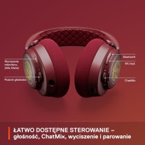 SteelSeries Arctis Nova 7 Wireless - Multi-Platform Gaming Headset - Dragon Edition - głośniki + nakładki - Podwójna łączność