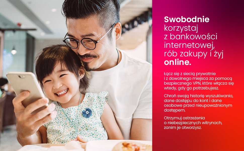 Swobodnie korzystaj z bankowosci internetowej, rob zakupy i wykonuj inne dzialania online.